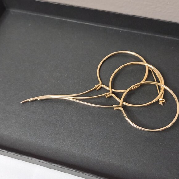 Large Gold Tone Balloon Brooch - Picture 9 of 11